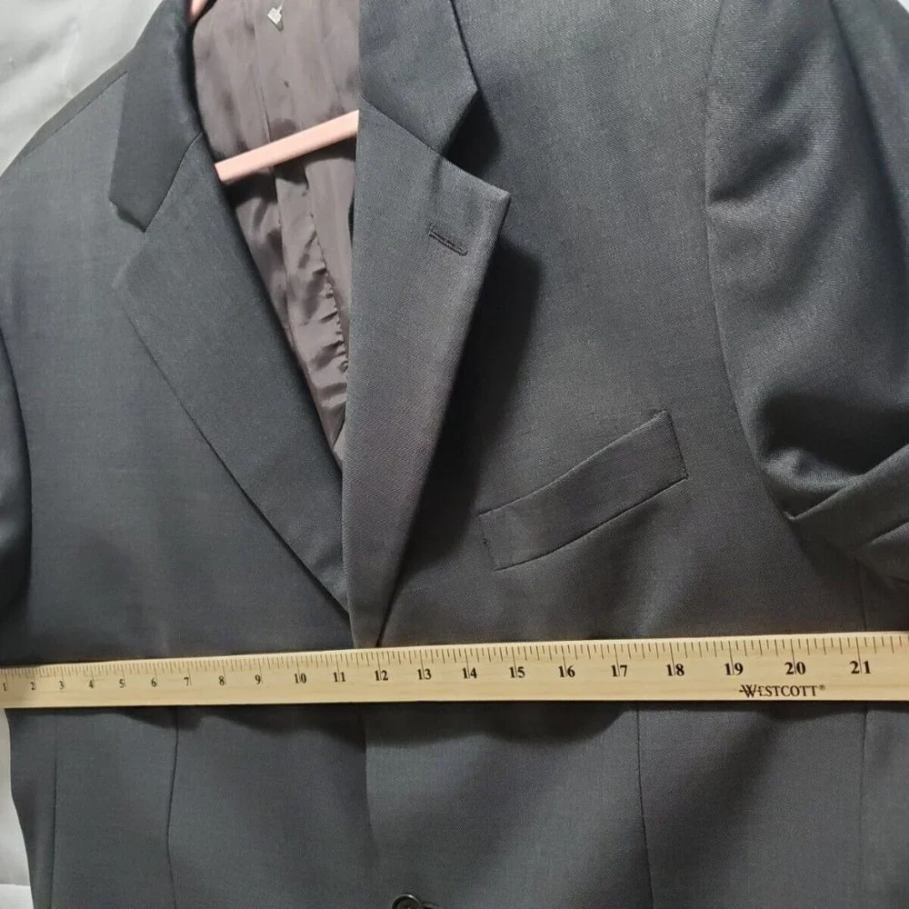 Sartoriale Marzotto Blazer Sport Coat Jacket Men Italy 44L Dark Gray wool - Picture 6 of 12
